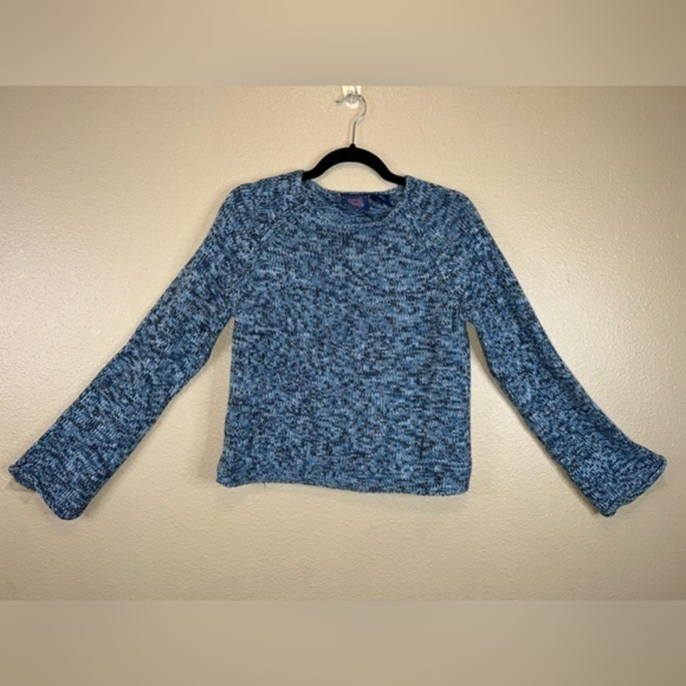 Next‎ Era Blue Knit Cropped Long Sleeve Sweater size large